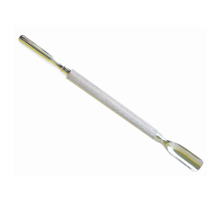 Premium stainless steel <b>Cuticle</b> Pusher <b>tool</b> designed for nail care routine with dual ended tip for pushing and cleaning <b>cuticles</b> - Product Image 3