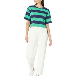 T-shirt court ajusté pour femme, en toile de soie/coton, personnalisable avec logo, style vintage, écologique, respirant, qualité supérieure, vente en gros 2026, OEM - Product Image 5