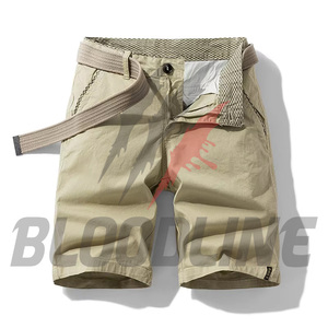 BLOODLINE INTERNATIONAL Short Bermuda décontracté pour homme en PU à motif uni avec taille mi-haute élastique et poches - Product Image 2