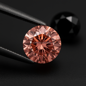 SHREERAJ SOLITAIRE Fancy Vivid Brown Pink 1.00 Ct Brilliant Cut Lab Diamond pour bagues de fiançailles Fabrication de bijoux Certifié IGI - Product Image 2