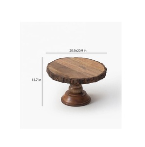 Soporte de madera oscura para pasteles, herramientas de aleación de aluminio para decoración del hogar - Product Image 3