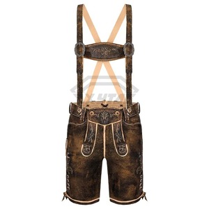 Traje de Hombre para Adultos, Estilo Bávaro Alemán para Oktoberfest, Conjunto de Pantalones Cortos, Camisa, Sombrero, Tirantes, Lederhosen - Product Image 1
