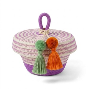 Handmade Wicker Cotton <b>Box</b> with Traditional Style Decorative Irregular <b>Gift</b> <b>Box</b> for Gergean Garangao Festival - Product Image 6
