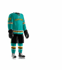 Uniforme de Hockey sobre Hielo Personalizado de Fábrica, Uniforme de Hockey sobre Hielo de Poliéster con Etiqueta Privada para Entrenamiento - Product Image 2
