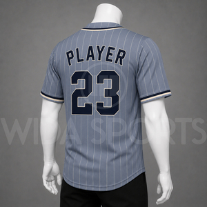 Custom <b>Baseball</b> Jersey 100% Polyester Striped Mesh Breathable Quick Dry Relaxed Fit Unisex Adult Team Uniforms Short Sleeve - Product Image 2