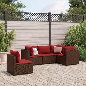 Set Lounge da Esterno Marrone per Giardino - Collezione Arredamento Outdoor - Product Image 1