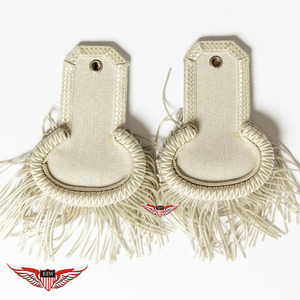 Epaulettes de Teatro Plateadas de la Mejor Calidad con Flecos Estilo Napoleón Francés, Ecológicas - Product Image 1