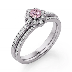 Vente chaude À La Main Vintage Anneau À La Mode 925 En Argent Sterling Rose Moissanite Rond Coupe Gemme Anneaux Designer Bijoux Pour Les Femmes - Product Image 4