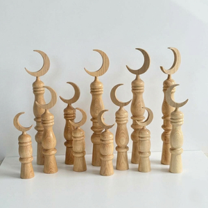 Juego de Adornos de Madera con Forma de Luna Creciente Árabe, Realza el Interior de tu Hogar Moderno con una Estética Natural Elegante y Única - Product Image 6