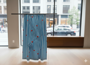 ผ้าฝ้ายทอสีฟ้าสวยงาม พิมพ์ลายสวยงาม เป็นมิตรกับสิ่งแวดล้อม ระบายอากาศได้ดี ซึมซับความชื้น น้ำหนักเบา - Product Image 2