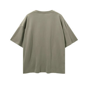 T-shirt Oversize Homme en Coton à Manches Courtes, Coupe Boxy, Grammage Lourd, Personnalisable par Impression par Transfert Thermique, Tailles Fortes, pour Clubs et Salles de Sport, Vente en Gros OEM - Product Image 2