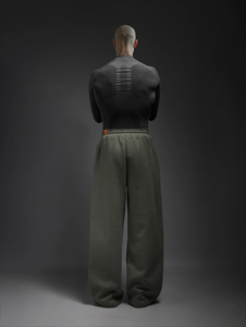 Pantalon de survêtement baggy personnalisé pour homme, coupe évasée, en molleton brossé 520g, jambe large, haute qualité - Product Image 5