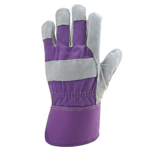Gants de travail de sécurité industriels en cuir de vachette pleine fleur de qualité supérieure, dos en tissu de coton, manchette de sécurité, pour le jardinage, certifiés CE, antistatiques 11 - Product Image 2