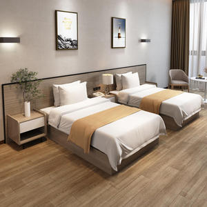 Cadre de lit double king size en teck massif moderne, écologique et durable, pour appartement, hôtel, villa, ensemble de meubles de chambre à coucher Java - Product Image 5