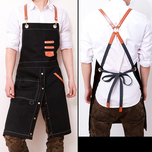 HARAZ INTERNATIONAL เสื้อผ้าทำงานแบบผูกหลัง สายรัดปรับได้ แห้งเร็ว ระบายอากาศได้ดี กันน้ำ ทำจากหนังแท้ สำหรับทั้งชายและหญิง - Product Image 4
