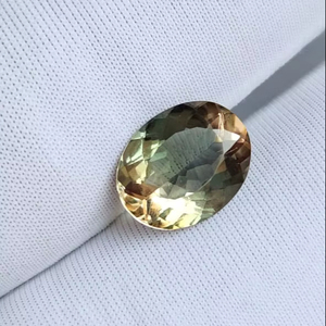 Pierre de soleil d'Oregon verte naturelle, rare couleur verte et champagne, belle couleur verte, forme ovale 7x9 mm, pierre précieuse en vrac pour la fabrication de bijoux - Product Image 2