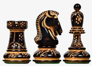 Échecs vintage de Dubrovnik 1950 de qualité supérieure, pièces de 3,7 pouces, finition brûlée et bois de buis, au meilleur prix - Product Image 3