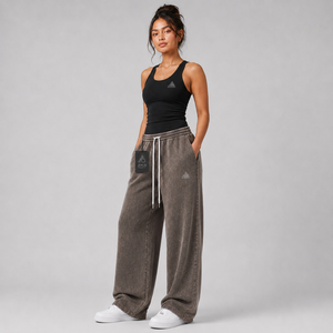 New Polyester/Cotton <b>Lace</b> Fleece Women's Pants Custom Printed Logo Winter Casual Wear Eco-Friendly High Quality <b>Elastic</b> - Product Image 2
