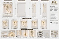 Temple blanc brillant avec un design de plumes de paon, tiroirs de rangement, mandir traditionnel pour la maison, éclairage LED, meubles de salon, USA