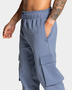 Mens Custom Joggers Loose Breathable Cotton Wide Leg Pants Sweat Stacked Gym Running Streetwear Workout Pants for Fitness - Product Image 3