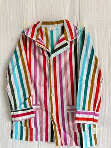 <b>Rainbow</b> Stripe Multicolor Striped Kids Co-Ord Two-Piece <b>Shirt</b> and Shorts Set 100% Cotton Breathable Toddler - Product Image 1