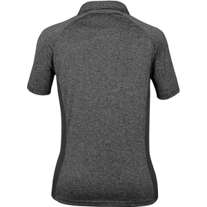 Polo de Mujer Gris Jaspeado de Manga Corta, Color Sólido, Informal, de Punto, Poliéster Transpirable, Largo Regular, ODM OEM - Product Image 2