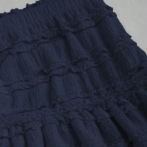 Jupe mini trapèze réversible en spandex, taille haute élastique, blanche, décontractée, anti-plis, pour femme, collection hiver 2026, best-seller - Product Image 3