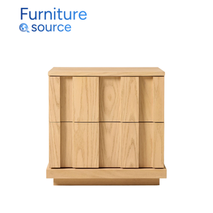 Luxury Modern Solid Wood Night Stand-Eco-Friendly <b>Bedroom</b> <b>Furniture</b> with 2 Drawers for Home Office and Hotels - Product Image 3