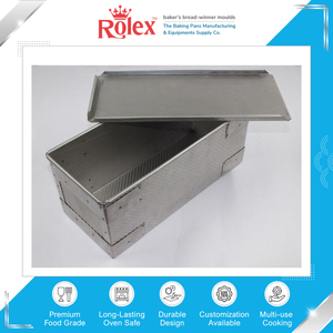Plaques et moules de cuisson industriels de qualité alimentaire très demandés, réutilisables et durables, en AluSteel 1200g, moule à pain avec couvercle coulissant - Product Image 2