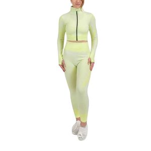 Stylish Ladies Yoga <b>Jacket</b> And Legging 2 Piece Set <b>Workout</b> Activewear Premium Fitness Clothing For Women - Product Image 3