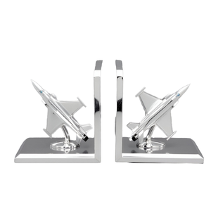 Fabricante de diseños de aviones de alta calidad, venta al por mayor, sujetalibros de árbol negro, soporte de extremo de libro, sujetalibros de Metal - Product Image 1