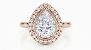 Anillo de Compromiso con Diamante Corte Pera para Mujer, Diamante Clásico Cultivado en Laboratorio - Product Image 2