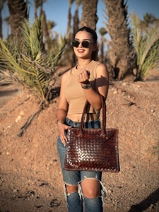 Premium Genuine Leather Fringe Handbag for Women – Vintage Boho Style Shoulder <b>Bag</b> with Tassels & <b>Studded</b> Detail - Product Image 2