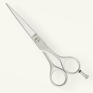 Ciseaux de coiffure professionnels Obexa 5,5 pouces en acier inoxydable 6CR13 à manche moyen et couteau décalé pour barbier - Product Image 1