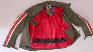 Men's Black Brown Cream Color Blocked Leather <b>Motorcycle</b> <b>Jacket</b> Full Sleeve Windproof All Seasons - Product Image 3