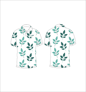 Men’s <b>White</b> Leaf Print <b>Polo</b> Shirt Casual Short Sleeve Summer Fashion Golf <b>Polo</b> Tee - Product Image 3