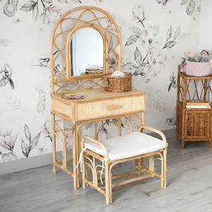 Adorable kid dressing tables small & large rattan <b>vanities</b> children <b>makeup</b> table <b>vanity</b> desk - Product Image 4