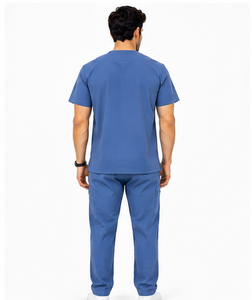 Modische Herren-Arztkittel-Uniform, 2-teiliges Jogger-Set, atmungsaktives Spandex-Pflege- und Krankenhaus-Arbeitskleidung, individuelles Logo, strapazierfähig - Product Image 2