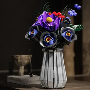 Bloques de Construcción de Jarrón con Ramo de Flores, 982 Piezas, Modelo de Flor Eterna, Ladrillos Decorativos para el Hogar, Regalo Romántico para Niñas, Juguete DIY para Niños - Product Image 2