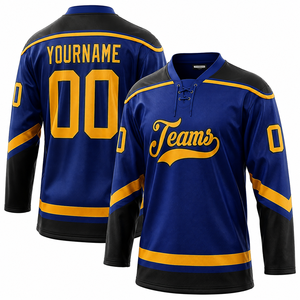 Maillot de hockey sur glace personnalisé OEM, sublimé, avec nom et numéro du joueur, uniforme d'équipe, séchage rapide, respirant, pour club, ligue, entraînement, vêtements de sport - Product Image 1