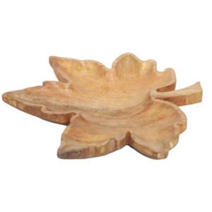 ถาดเสิร์ฟไม้ทำมือ รุ่น ST-013 |   ของตกแต่งบ้านลายใบไม้ - Product Image 1