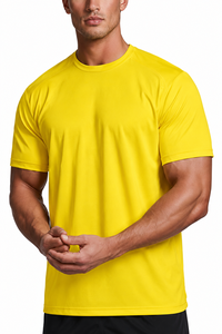 Camiseta de Manga Corta Casual para Hombre, Marca AMY, 100% Algodón, Corte Regular, Frente Liso Bordado, Transpirable, 260g, Venta al Por Mayor - Product Image 3
