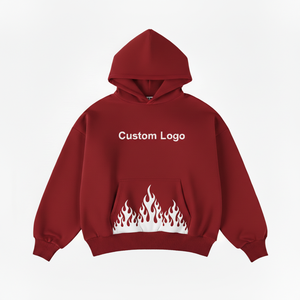 Sweat à capuche surdimensionné pour homme de qualité supérieure, 100 % coton épais, prix de gros, logo imprimé, style épaules tombantes, streetwear - Product Image 2