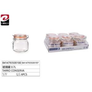 Tarro de Vidrio de 0.7L para Almacenamiento, Elegante y Duradero - Product Image 3