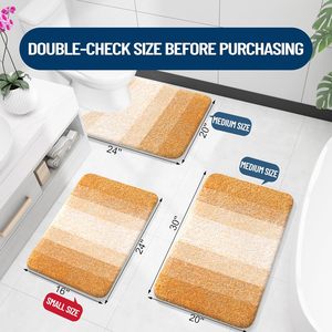 Hot Selling 17"x24" Microfiber Bath <b>Mat</b> Super Absorbent Non-Slip Floor Thick Plush Shaggy Tufted <b>Bathroom</b> Rug Washable Hotel - Product Image 2