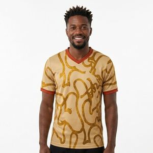 เสื้อยืดแฟชั่นผู้ชายสไตล์สตรีท พิมพ์ลาย ออกแบบเองได้ ผ้าโพลีเอสเตอร์ เสื้อยืดลำลอง - Product Image 1
