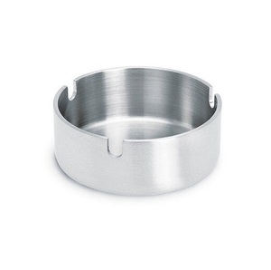 Slim profile metal ashtray with space saving design flat base and clean lines for <b>desks</b> shelves and <b>small</b> <b>tables</b> - Product Image 5