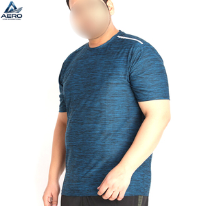 Excellent Fournisseur – Nouveau T-shirt Sportif Homme Bleu à Manches Courtes Col Rond Séchage Rapide Coupe Droite Tricoté Couleur Unie pour le Fitness - Product Image 4