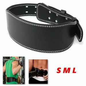 Cinturón de levantamiento de pesas Master Muscle de 4 pulgadas de ancho, recto, de doble punta, de cuero vacuno, antideslizante, transpirable y con soporte ajustable. - Product Image 2