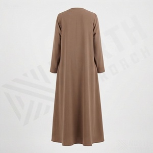 2025 OEM Kimono Abaya pour femmes musulmanes, en tissu polyester épais, doux et très extensible, col en V, manches longues, pour fêtes, Ramadan, mariages - Product Image 2